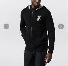 Psycho Bunny Zipped Hoodie Sweater SzXXS Black