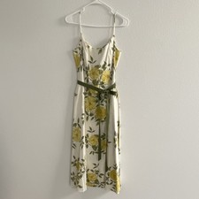 Vintage Y2K Jessica Howard Women Dress Midi Floral Size 10 Made in USA Cotton
