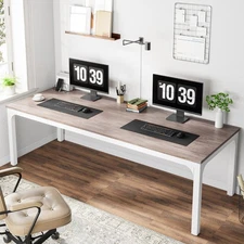 78.7-Inch Extra Long 2 Person Desk, Long Double Computer Desk for Home Office