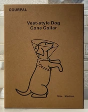 Dog Cone Collar Vest-style Preventing Dog from Licking or Chewing Wounds Medium