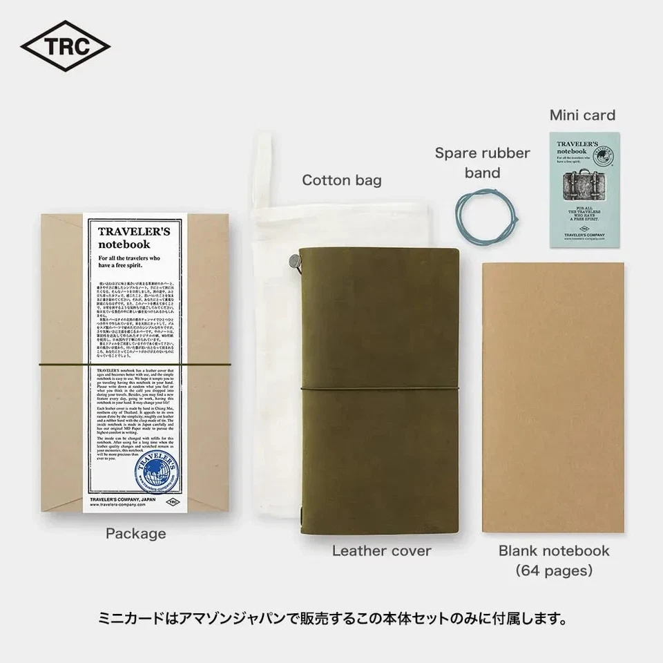 Japan NEU Designphil Traveler's Company Notizbuch oliv normale Größe... - Bild 2 von 4