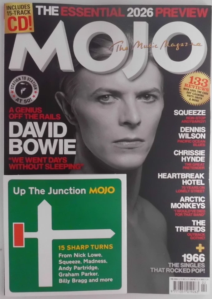 Mojo magazine Feb 2026 David Bowie Station to Station at 50 +Squeeze, 1966 & CD