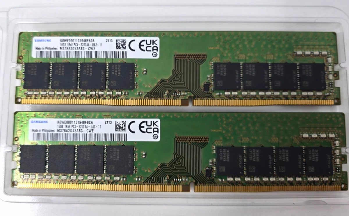 Samsung 32GB (2x 16GB)DDR4 3200 MHz PC4-25600 DIMM Desktop Memory