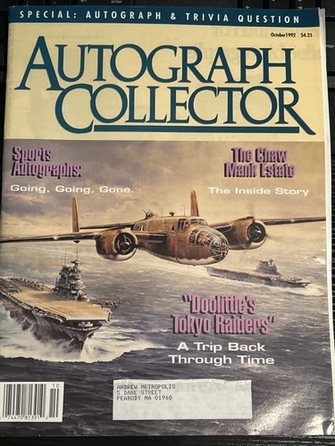 Autograph Collector -Elizabeth Taylor Cover June 1992