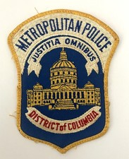 District of Columbia Metropolitan Police patch, blue backing cloth