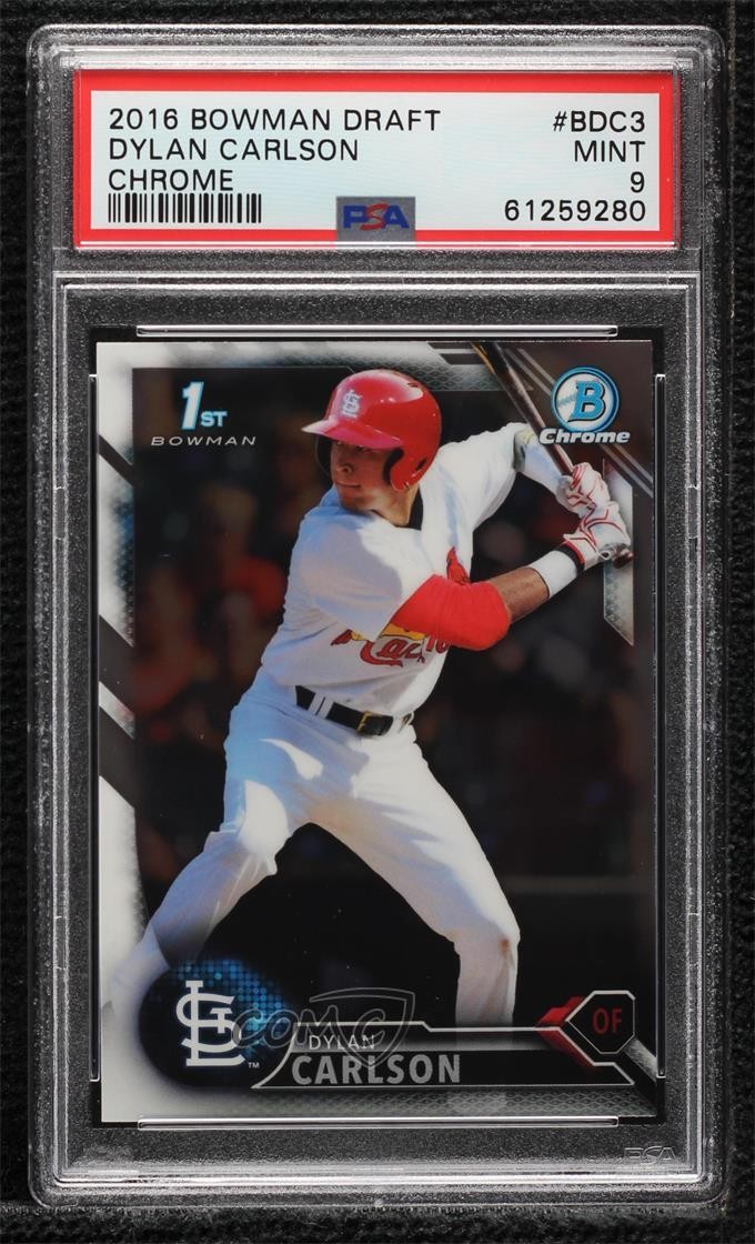 2016 Bowman Draft Chrome Draft Picks Dylan Carlson #BDC-3 PSA 9 MINT 7wf