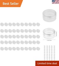 Lightweight 50-Piece Plastic Jars with Twist Closures for Easy Organization