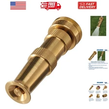 Brass Adjustable Spray Nozzle with Powerful Water Stream, Perfect for Cleanin...