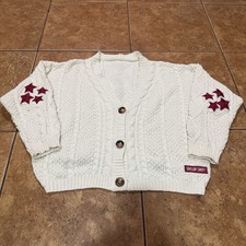 Taylor Swift Folklore Cardigan Holiday Beige Maroon Limited Edition RARE M/L