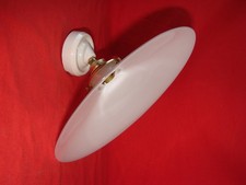 Alte Wandapplikation Porzellan Und Glas - Badezimmer - Lampe - Leuchte