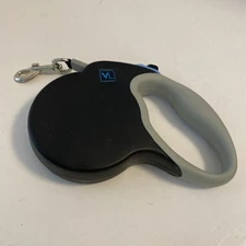 Vibrant Life Reflective Retractable Tape Leash Large Black