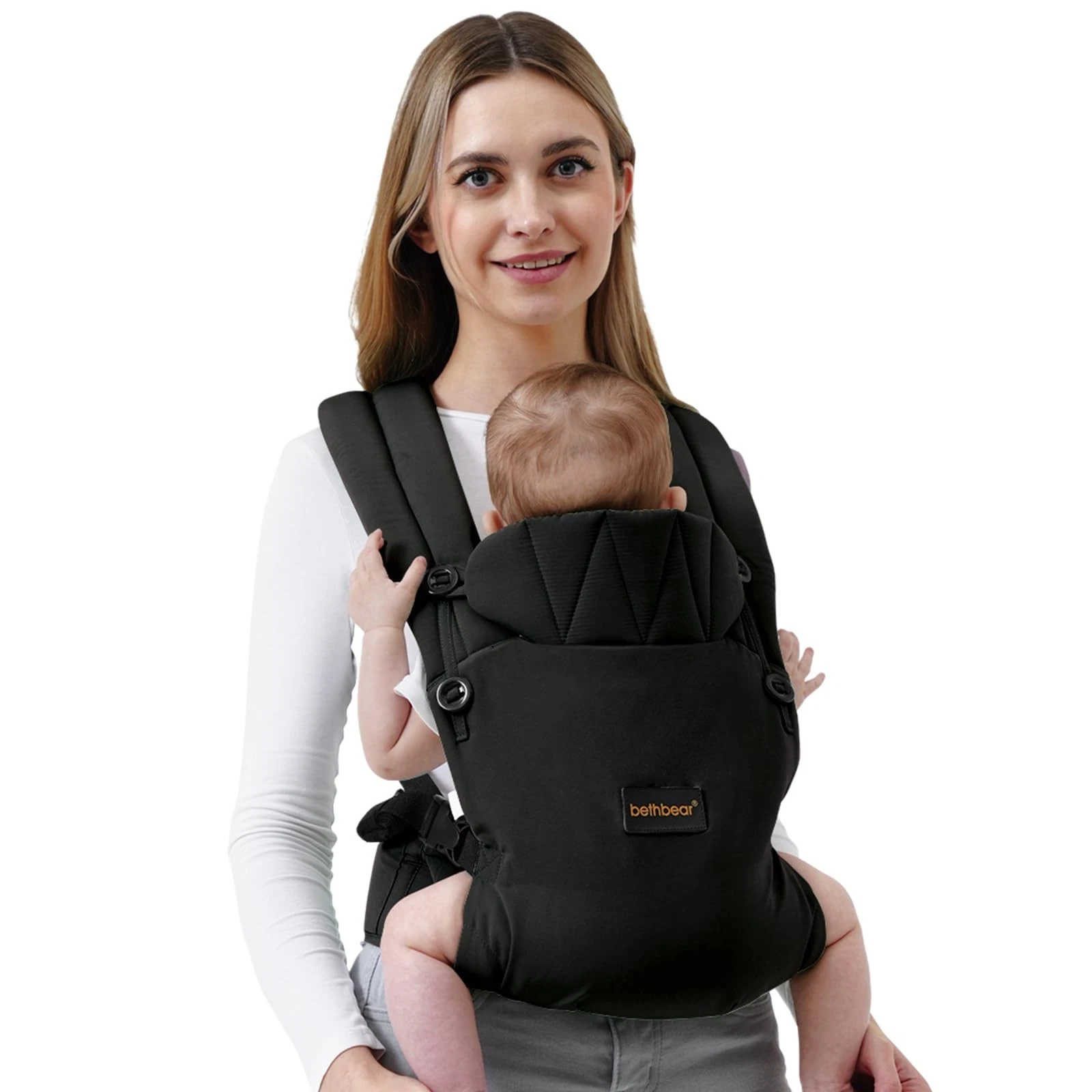 Baby Carrier Newborn to Toddler, 7-45 lbs with Natural Cotton Linen, Ergonomi...