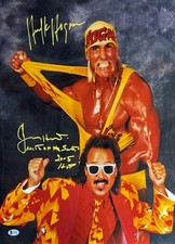 Hulk Hogan Jimmy Hart Signed 16x20 WWF WCW Wrestling Photo BAS I57109
