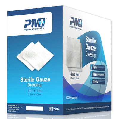 Premier Medical Sterile Gauze Dressing 4''x4'' (100 count)