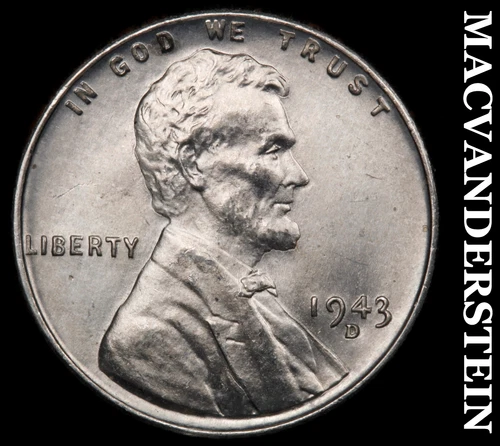 1943-D Lincoln Wheat Cent- Choice Gem Brilliant Uncirculated No Reserve #i9505