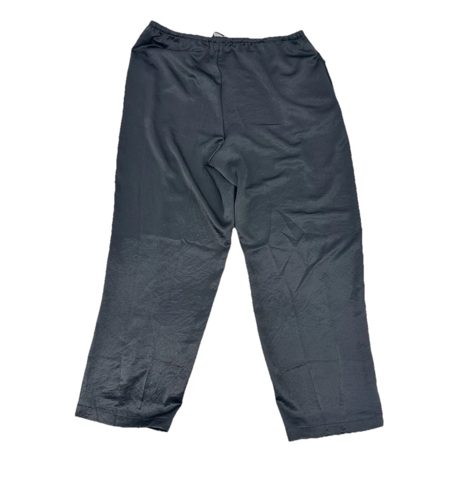 NUEVO Pantalones de satén pintucked para mujer Madewell XL en negro NQ424 30” entrepierna Y04 Foto 3 de 4