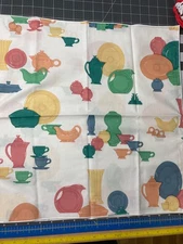 FIESTA VINTAGE SHAPES CLOTH NAPKINS Set Pastel Colors:  New 1996 Original Stock