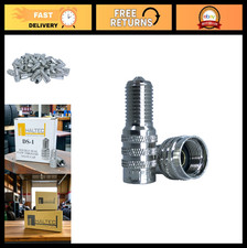 Double Seal Inflate Through Valve Caps for Trucks, RVs, Semis - 50 Pack - Chrome