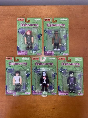 Vtg 2002 Ozzy OSBOURNE FAMILY 3'' Figures Smiti Claire's Exclusive Set Halloween