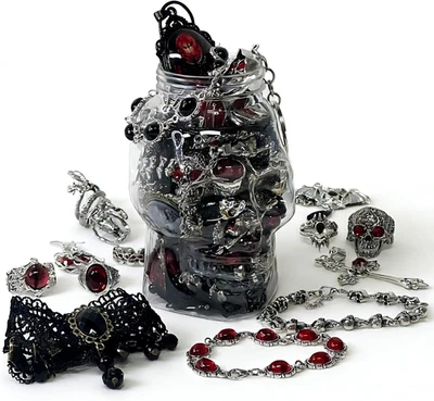 Mystery Jewelry Jar for Women, Gothic Witchy Jewelry Gift Set(Goth Boho Mixed Pu - Image 1 of 4