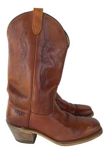 Vintage Dingo Campus Boots Mens Size 9.5 D Honey Brown USA Made