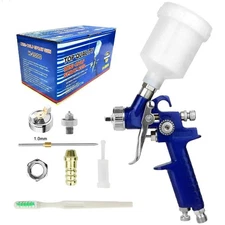 Mini HVLP Touch Up Spray Gun 0.8/1.0 Nozzles 125cc Cup Gravity Feed Spot Repair