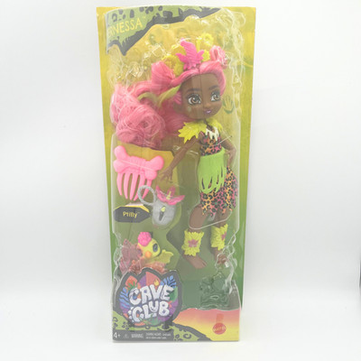 Cave Club Doll Fernessa & Ptilly Pet With Accessories #GNL85 Doll Set Mattel New