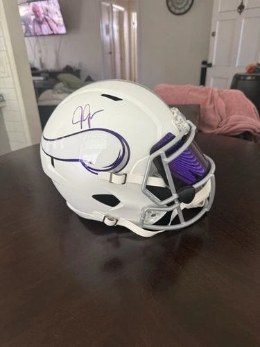 Justin Jefferson Autographed Minnesota Vikings Full Size Replica Helmet