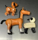 Vintage Fisher Price Little People 3 Pc Farm Set-Horse-dog-sheep