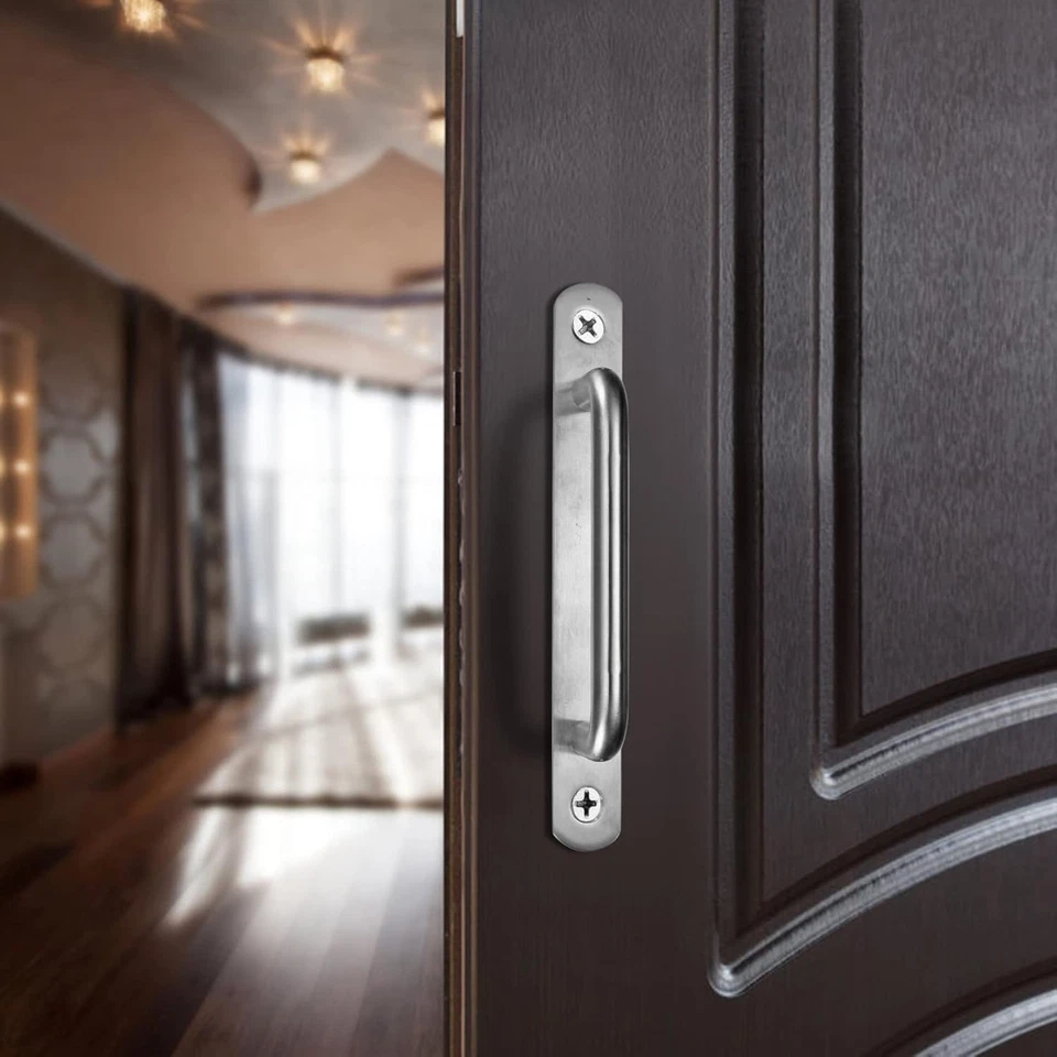 2 Pcs Sliding Door Handles, Pull Push Door Handles, Stainless Steel Sliding Bath - Image 4 of 4
