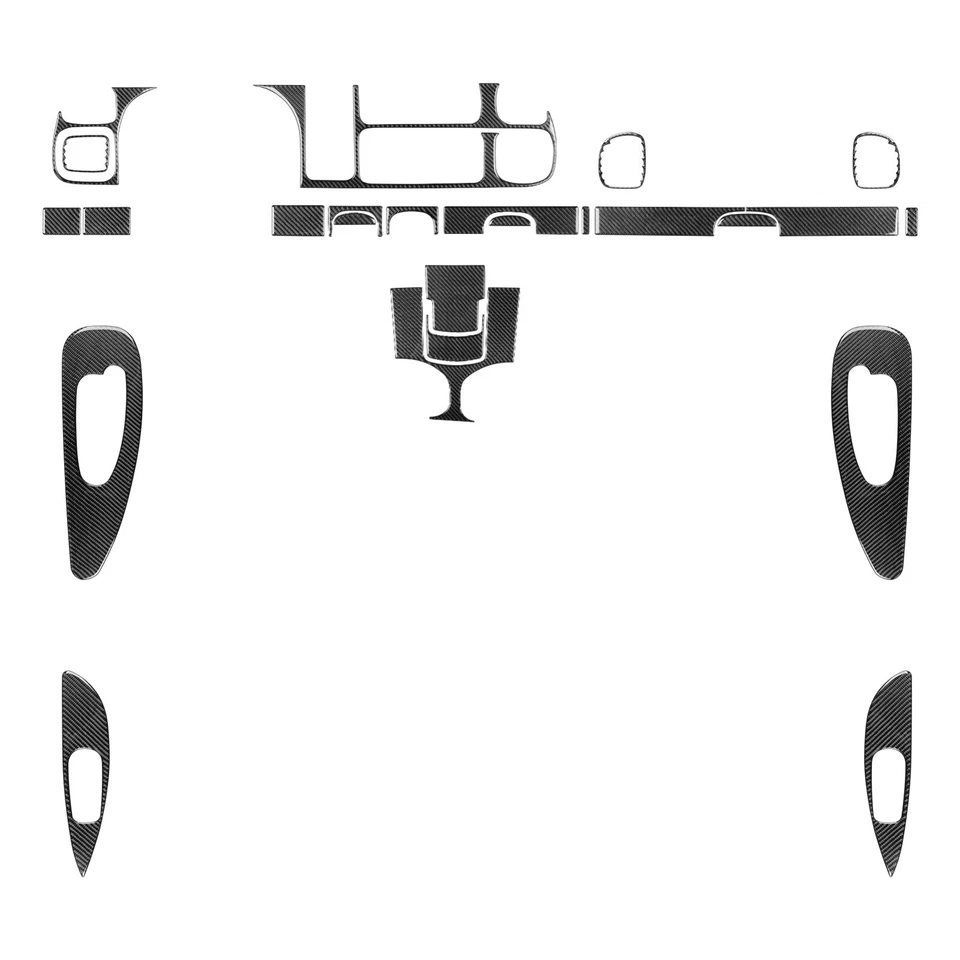 Juego de 24 piezas de cubierta interior completo de fibra de carbono para Dodge Ram 1500 2500 3500 Foto 2 de 4