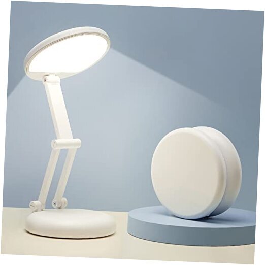 Battery Operated Lamp Rechargeable Lamp Foldable & Portable Light, 8 White