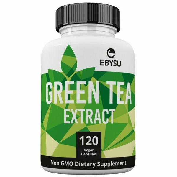 Ebysu Green Tea Extract 120 Day Supply 500mg Vegan Capsules With ECGC