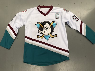 Maillot Hockey Vintage Mighty Ducks – Conway #96 – Blanc – Taille S – Style CCM – Occasion – Pour Fans NHL, Collection