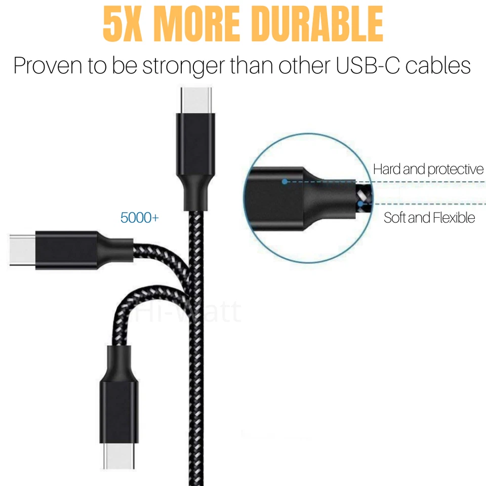 10FT USB C Type C Fast Charger Cable For Samsung Android iPhone 15 Charging Cord - Image 4 of 4