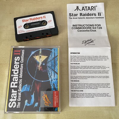 Star Raiders II (1987) Electric Dreams - Commodore 64 / C64 Spiel - getestet funktioniert