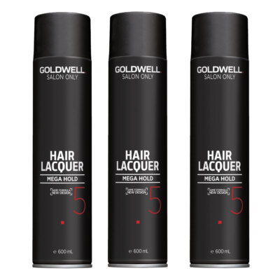 Goldwell Hair Lacquer Super Firm Mega Hold Haarspray Finish, (3er Pack) 600ml