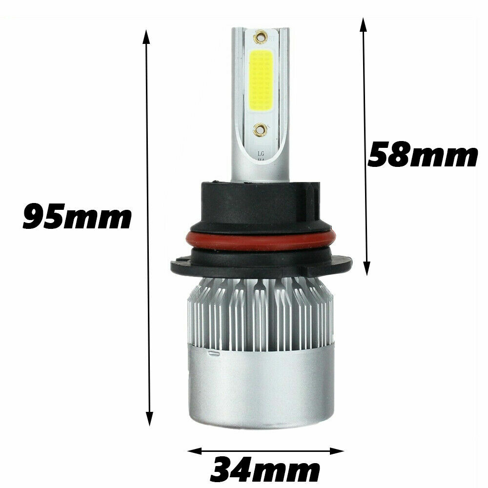 9007 White LED Headlight High Low Beam Bulbs For Nissan