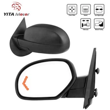 Pair Power Heated Mirror for 2007-2013 Chevy Silverado Sierra 1500 2500HD Signal