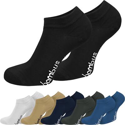 Bambus -Viskose-Stoff Sneaker-Socken [6 Paar] für Damen Herren Größen 35-50