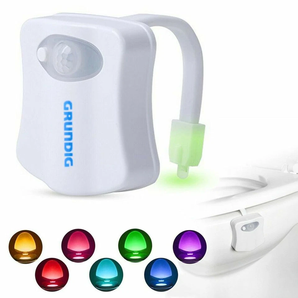 GRUNDIG Toiletten LED Nachtlicht Bewegungsmelder Licht Sensor Farbwechsel Lampen