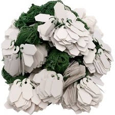 100 String Price Tags Jewelry Clothing Sale Display Tag 2.4cm x 1.4cm