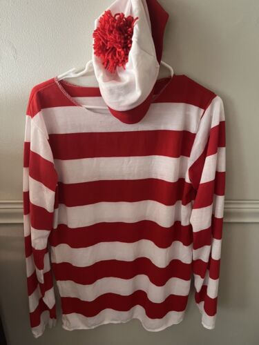 Where's Waldo Costume Halloween Shirt Hat Size Medium See Pics For Size - Picture 1 of 3