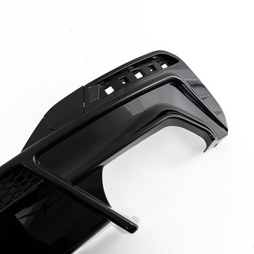 For BMW 2017~23 G30 530i 540i Sedan Gloss Black Rear Bumper Diffuser w/LED Light - Picture 12 of 14