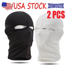 2 Pack Baclava Face Mask UV Protection 2 Hole Tactical Balaclava Full Face Mask