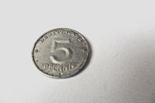 DDR-5-Pfennig-M&uuml;nze von 1952 in guter Qualit&auml;t