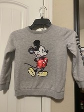 h  m girls mickey mouse logo sweater gray 4-6y