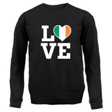 Love Ireland Flag - Kids Hoodie / Sweater - Irish Flags Dublin Belfast City Eire