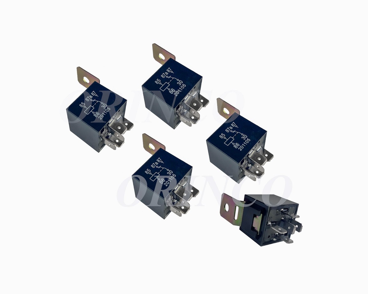 5) T45E22 12V 5 Pin SPDT 30/40 Amp Relay Waterproved for Car