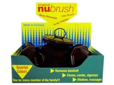 Nubrush NU BRUSH Scalp vitaliser dandruff remover body massager BLACK COLOUR ...